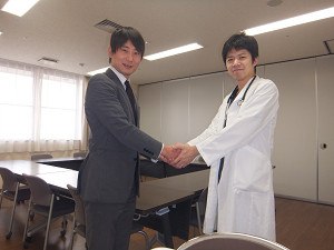 小野田先生と握手
