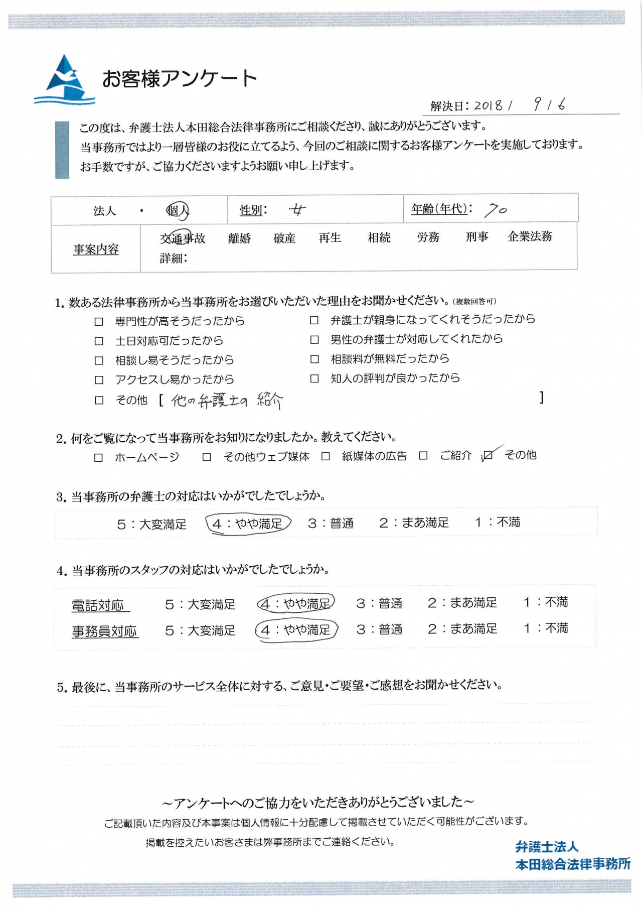 他の弁護士さんからの紹介で